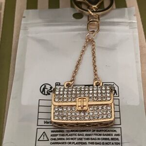 Gold and Silver Rhinestone Bag Charm